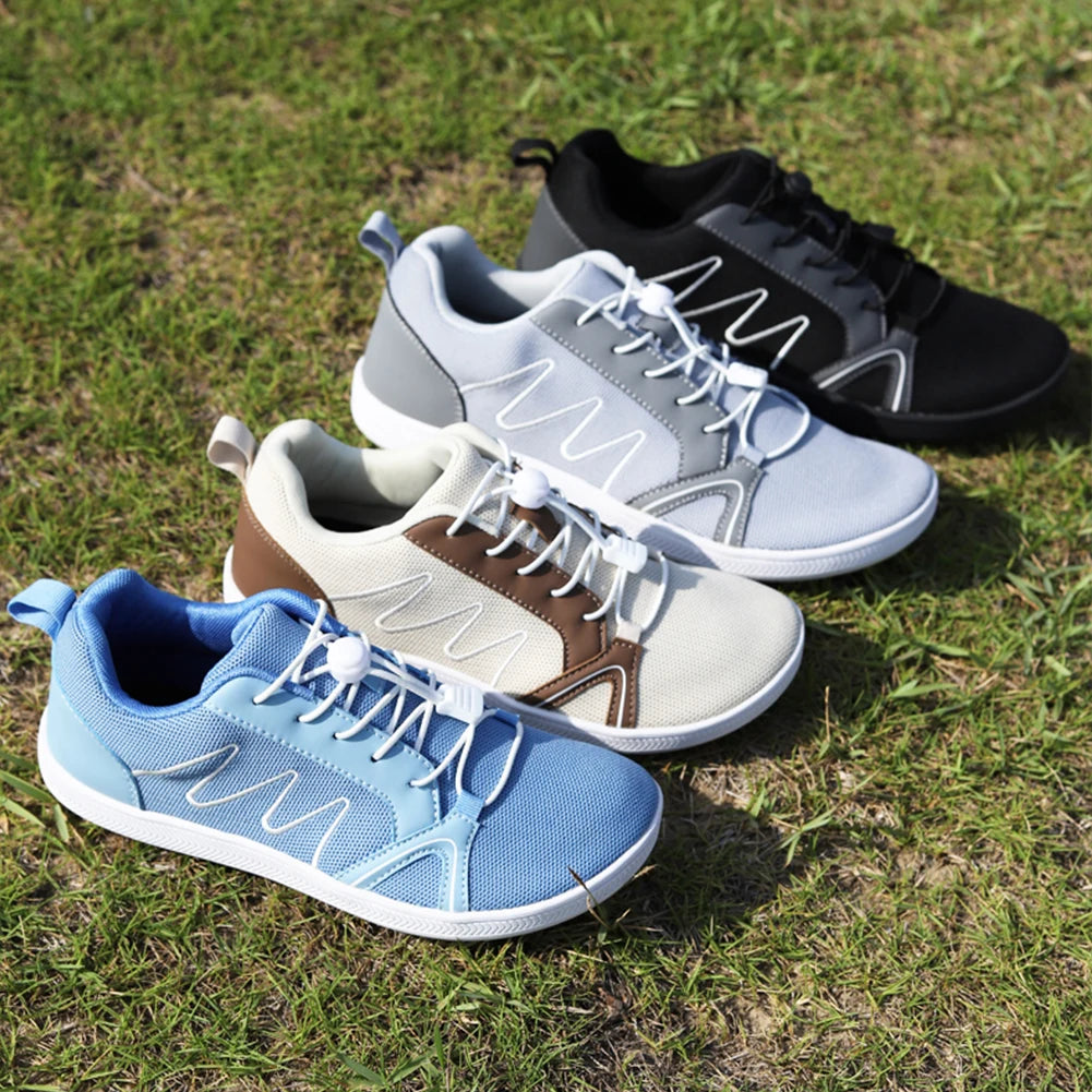 Minimalist Barefoot Shoes Non Slip Cross Trainer Shoes Breathable Wide Toe/Walking Shoes Casual Mesh Sneakers for Outdoor Sports