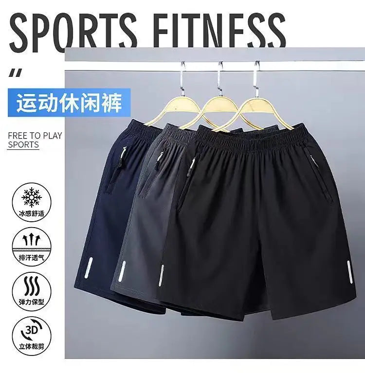 Ice Silk Shorts Men Gym Casual Shorts Quick Dry Running Sports/Short Pants Breathable Fitness Jogging Shorts