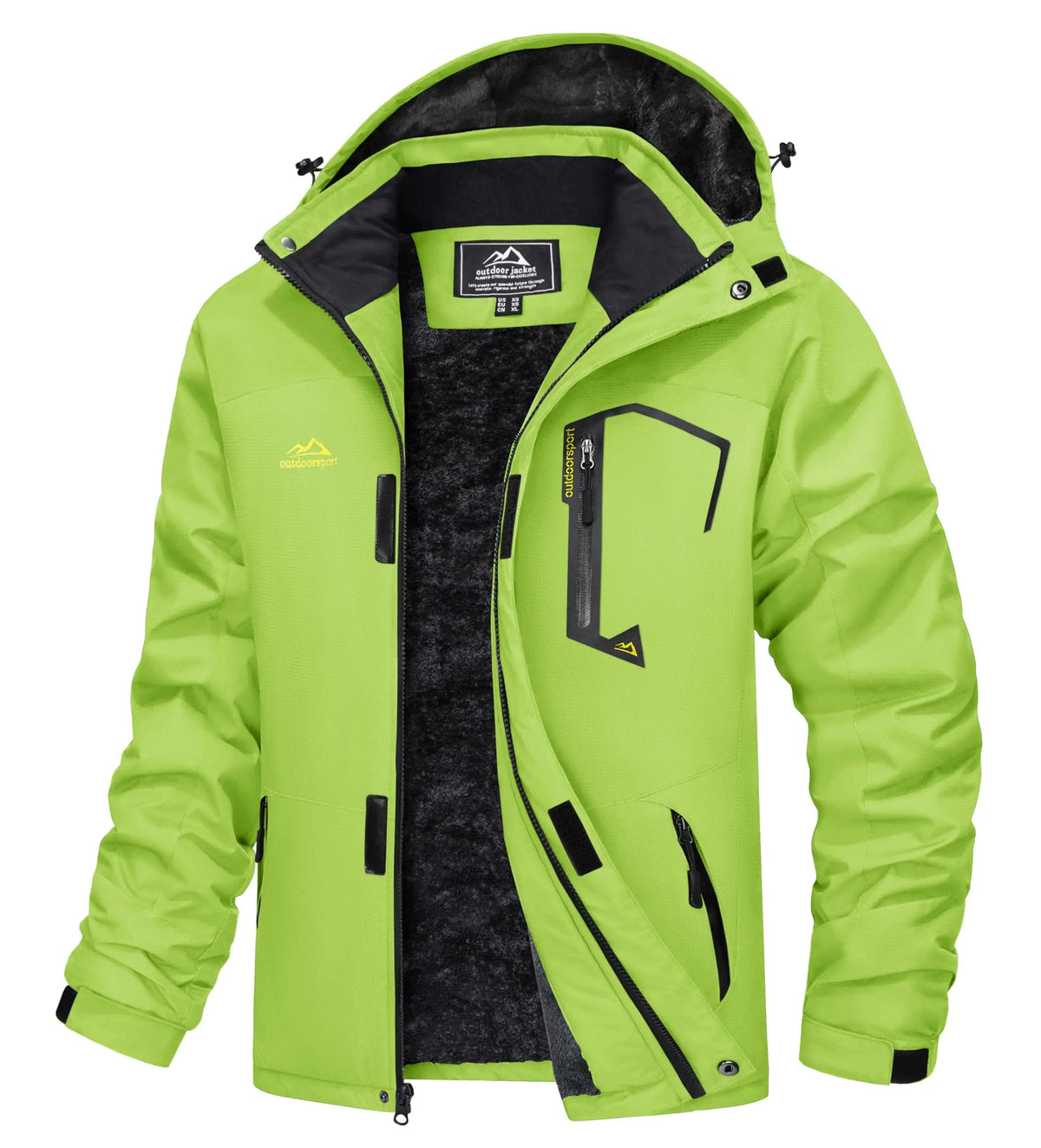 Men's Water-Resistant Ski Jacket Winter Fleece Lined/Snow Coat Warm Windproof Outdoor Jacket