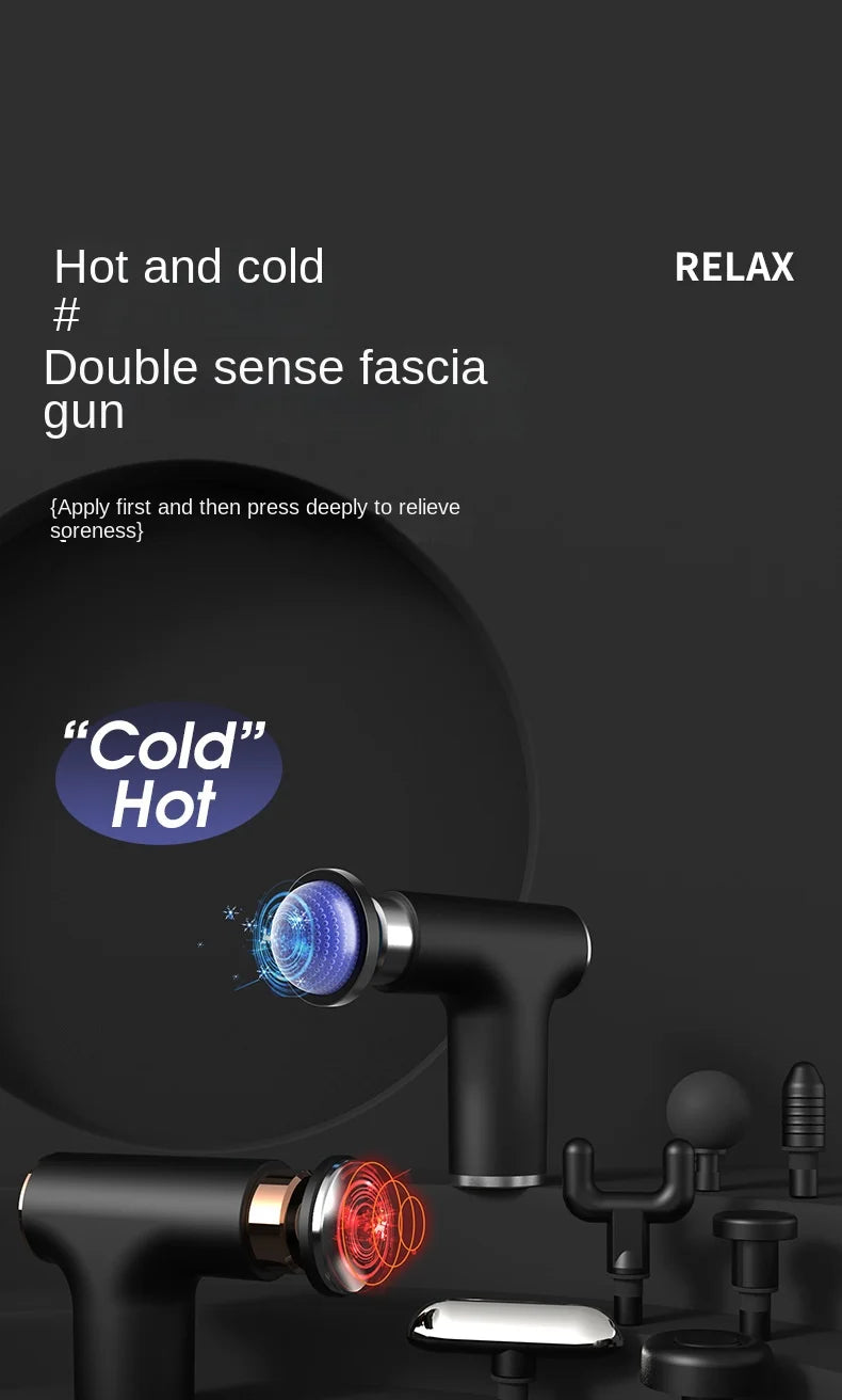 New Electric Powerful Percussive Mini Hot and Cold Massage Gun/Muscle Relaxation Home Portable Gym Use Fascial Massager Gun