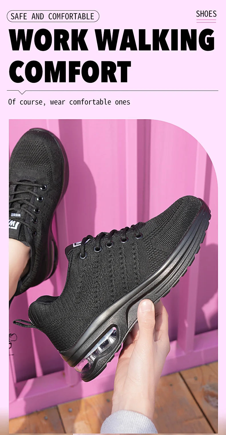Four seasons women's puncture-proof/daily casual safety shoes