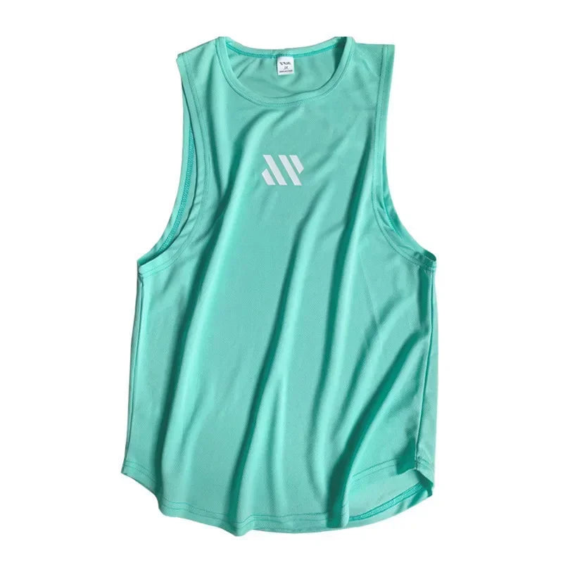 Mens fitness gyms Tank top men Fitness sleeveless shirt Male mesh breathable/Sports vest Undershirt Gyms Running vest men
