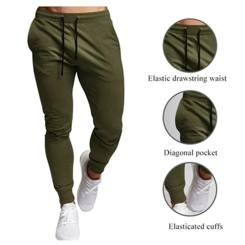 Casual Pants Men's Jogger Sweatpants Large Size Elastic Waist Sports/Casual Trousers Loose Fitness Clothes Spring Thin Pants