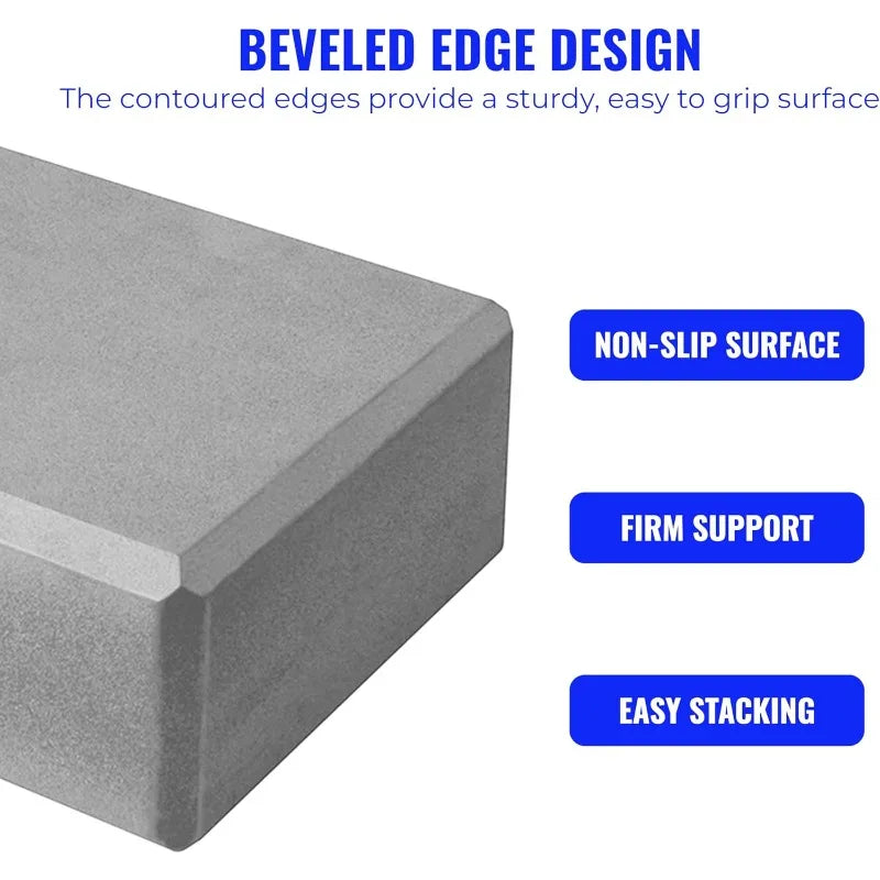Hello Fit 3" Yoga Block 20 Pack Bulk EVA Foam Yoga Blocks/Firm and Supportive Yoga Brick Balance Foam, 3" x 6" x 9",Assorted