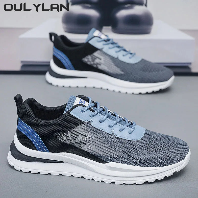 Men's Breathable Mesh Sports Shoes Casual Lightweight Sneakers/Male Comfortable Outdoor Anti-slip Running Shoes