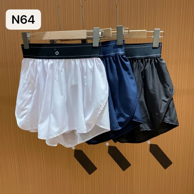 Al Yoga Fitness Shorts Women's Loose Side Zippered Pockets Gym Shorts/for Running and Exercising Drawstring Outdoor Shorts