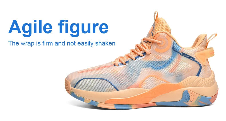 Men's Basketball Shoes Mid Basketball Sneakers/Non-Slip Outdoor Cushioning Workout Shoes