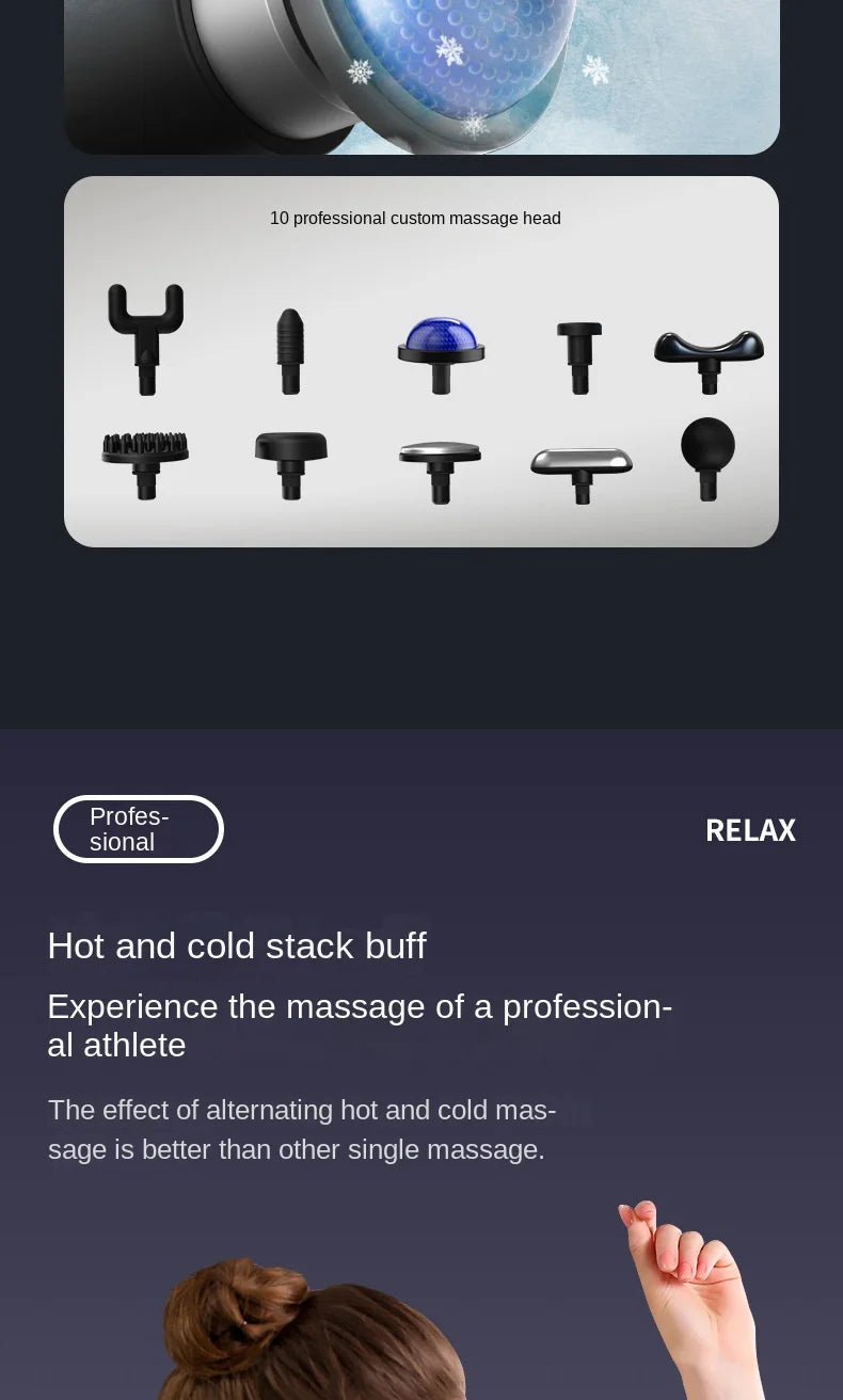 New Electric Powerful Percussive Mini Hot and Cold Massage Gun/Muscle Relaxation Home Portable Gym Use Fascial Massager Gun