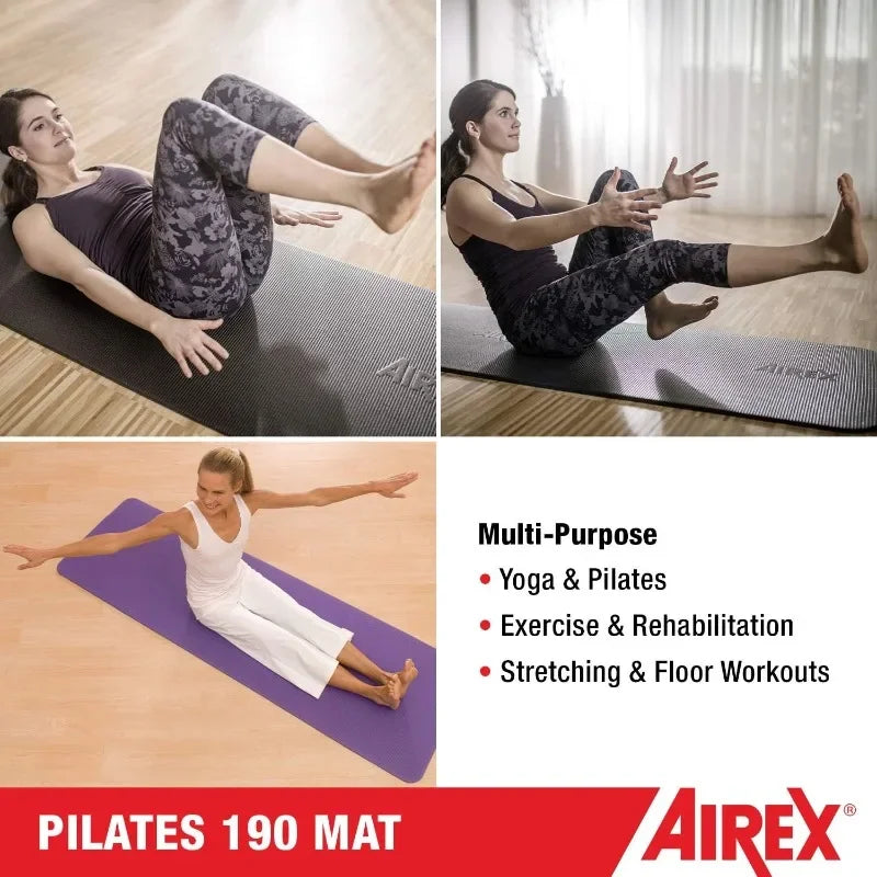 AIREX Pilates 190 Exercise Mat Pilates for Yoga Physical Therapy/Rehabilitation Balance & Stability Exercises
