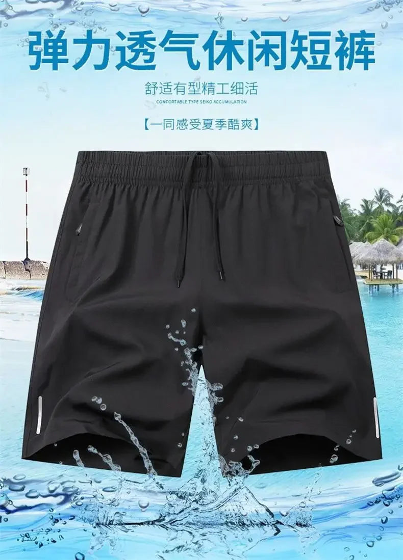 Ice Silk Shorts Men Gym Casual Shorts Quick Dry Running Sports/Short Pants Breathable Fitness Jogging Shorts