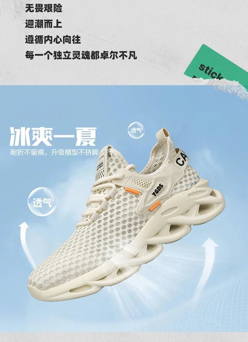 Men's Summer Mesh Sneakers Breathable for Casual Outdoor Running/Tennis Hiking & Luxury Platform Loafers Style