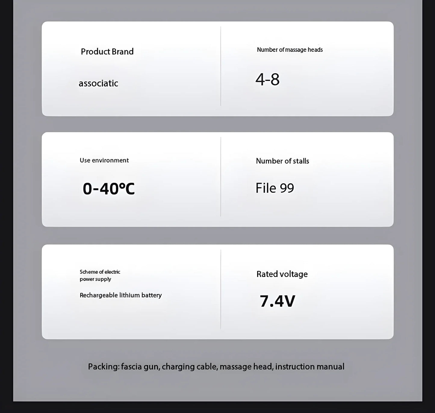 Lenovo N2 N3 Muscle Relaxation Massager Genuine Brand Fascia Gun/6-8Massage Head Relieve Muscle Tension and Soreness Portable
