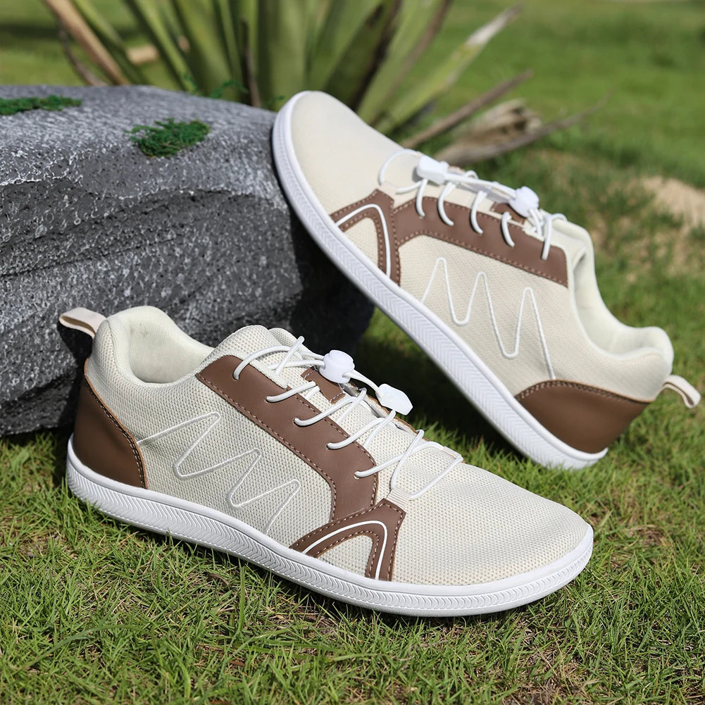 Minimalist Barefoot Shoes Non Slip Cross Trainer Shoes Breathable Wide Toe/Walking Shoes Casual Mesh Sneakers for Outdoor Sports