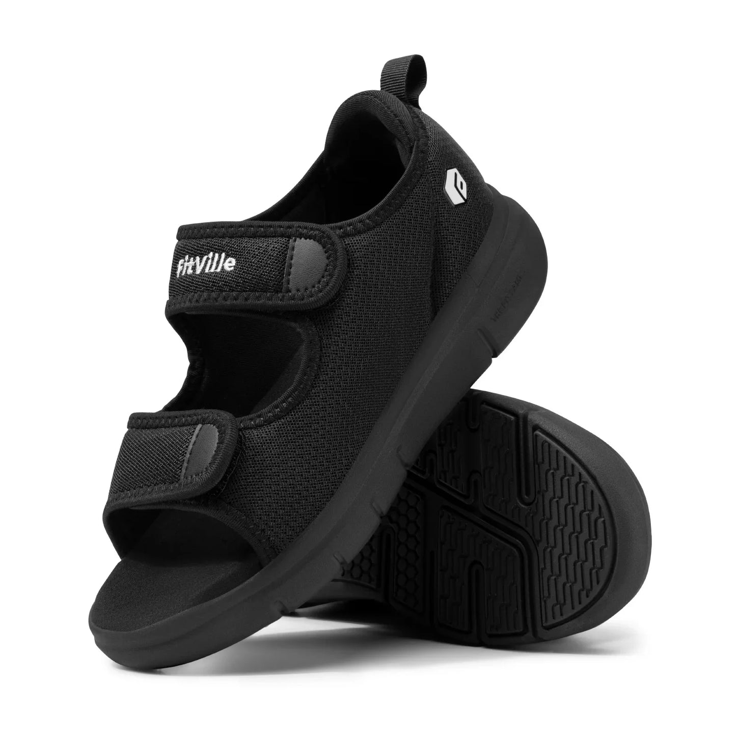 FitVille Women'S Diabetic Wide Sandals With Arch Support Adjustable Straps/Breathable Lightweight Casual Women Flat Shoes