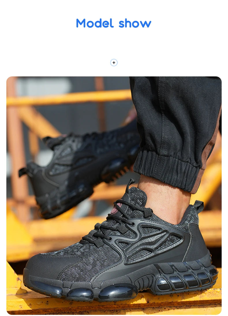 Protective Safety Shoes Men Anti-smash Anti-puncture Steel Toe Work Shoes/Breathable Security Industrial Shoes Men Safety