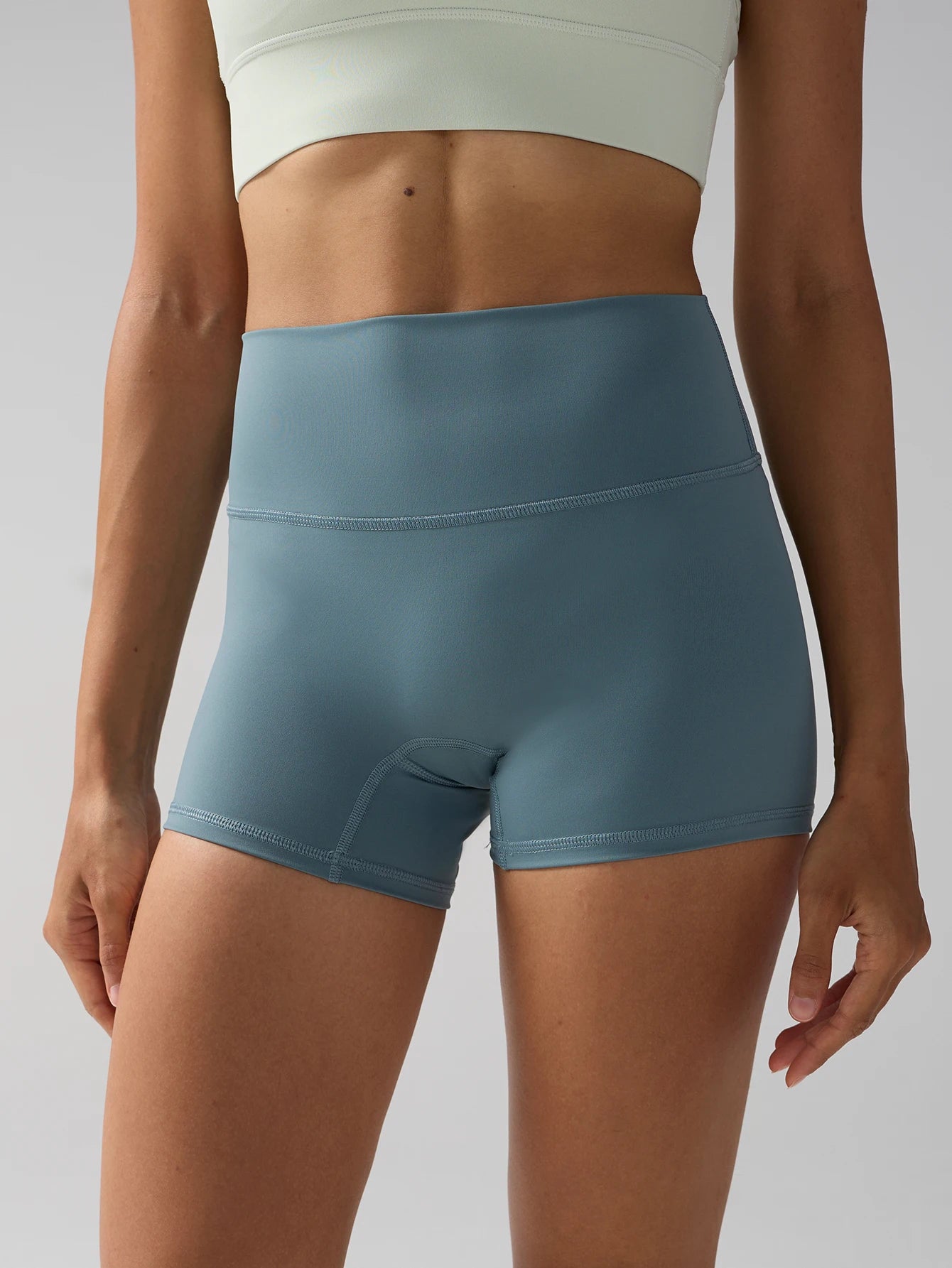 Women's Sports Yoga Shorts with High Waist Hip Lift Fitness/Running Cycling, 3-point Shorts Quick Drying Women's Yoga Short