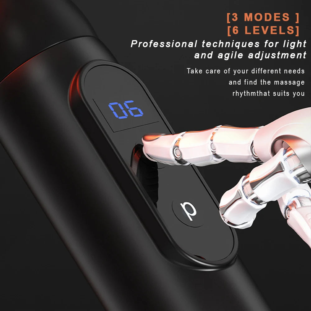 Fascia gun Handle Elbow 3 Modes 6 Gears Adjust/Muscle Relaxation Massage Percussion Hammer for Athletes