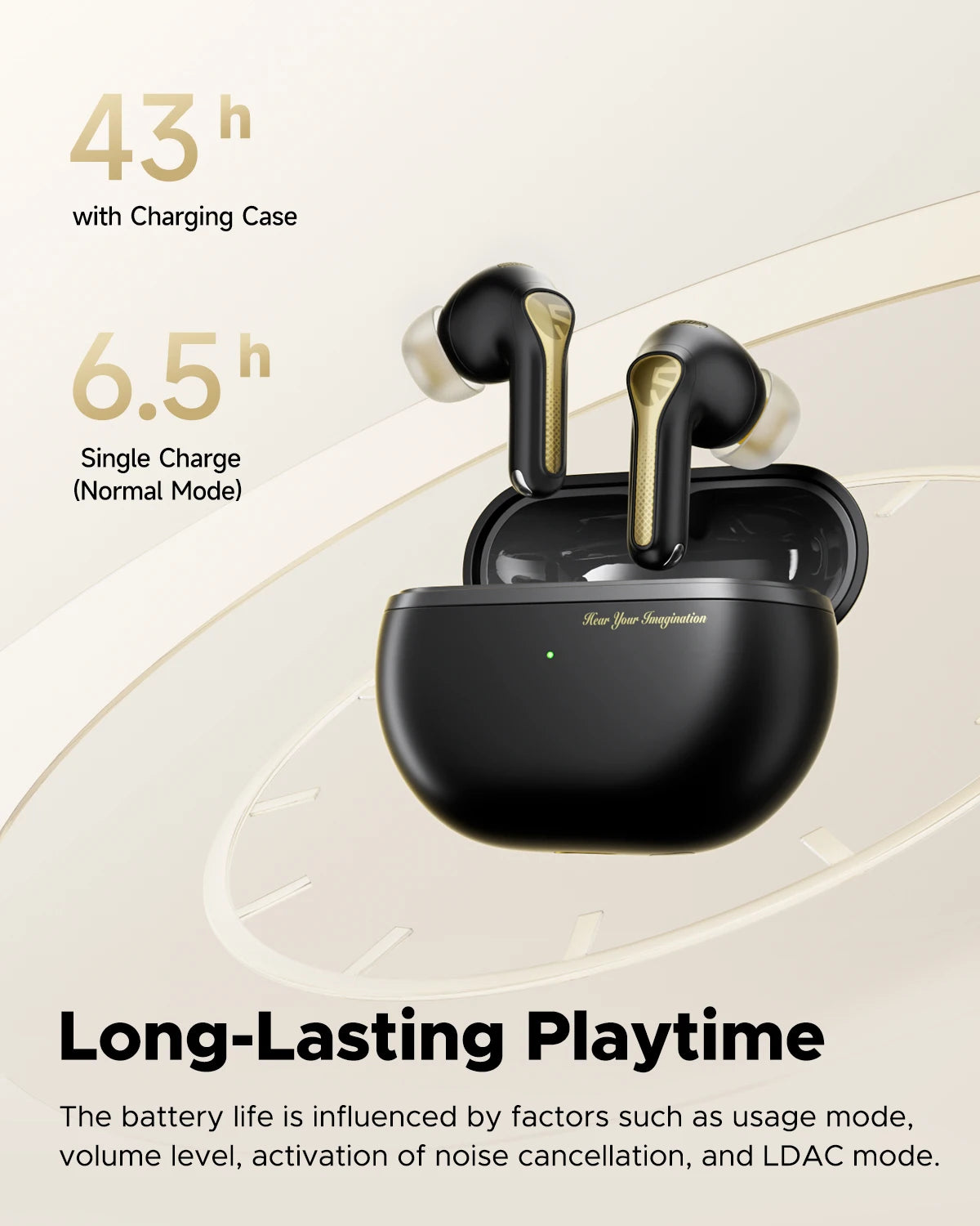 SoundPEATS Capsule3 Pro+ Wireless Earphones Adaptive/ANC Bluetooth Headphones Hi Res HiFi Stereo Sound with Speaker,LDAC