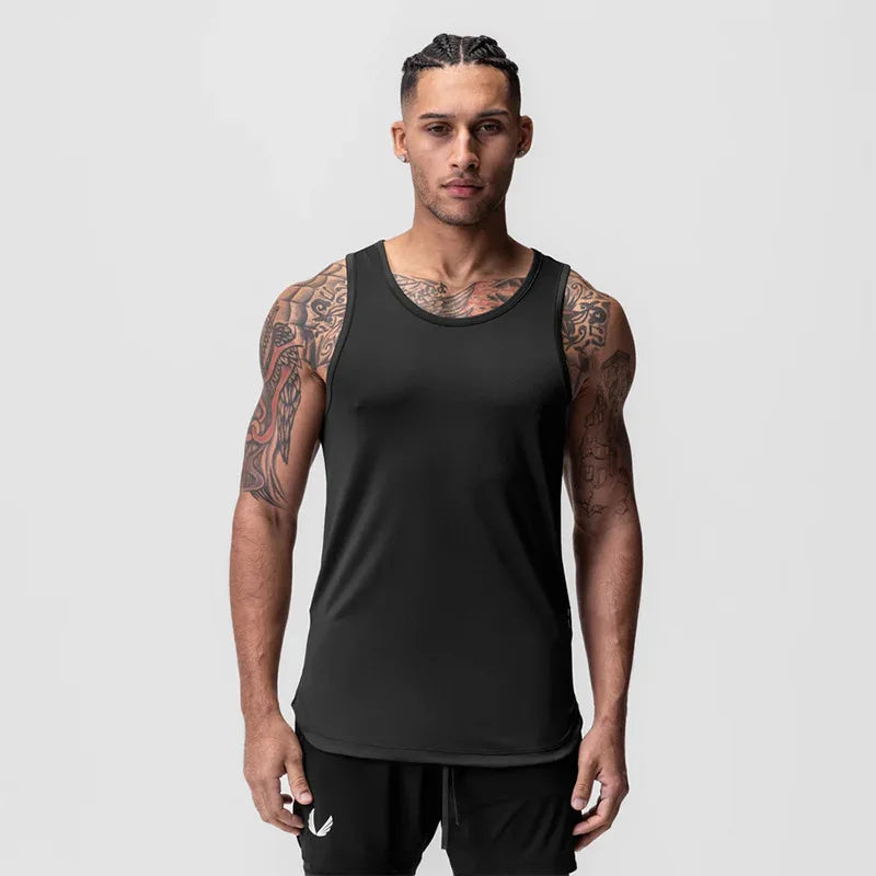 Men's Summer Casual Clothing Breathable Sport Basketball/Tank Top Gym Fitness Workouts Quick Dry Sleeveless Shirts Running Vest