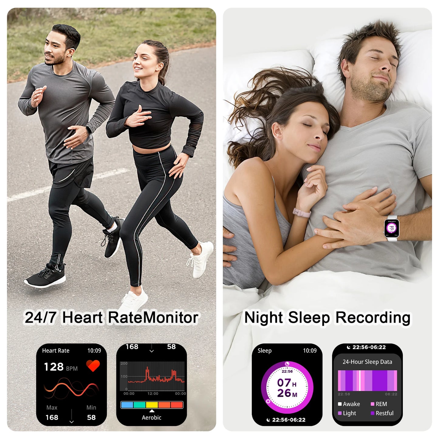 Blackview R30Pro Gray Smartwatch 1.85'' BT Call Waterproof Smart Watch Heart Rate/SpO2 Monitor Man Woman Watches for Android IOS