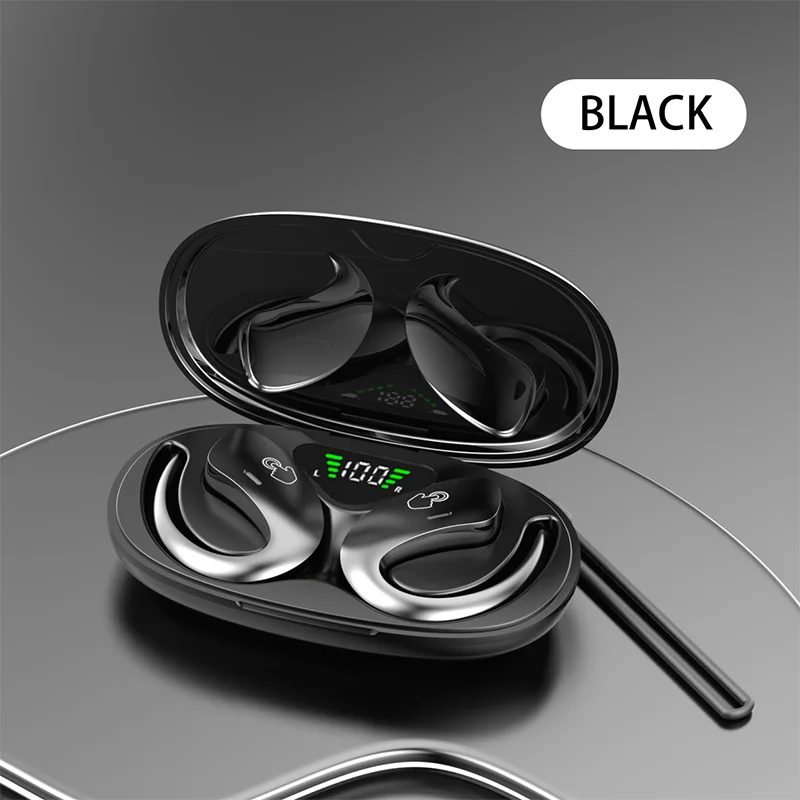 Open Ear Bluetooth Headphones 30 Hours Playtime/True Wireless Earbuds with Ear Hook Air Conduction Clear Calls Waterproof