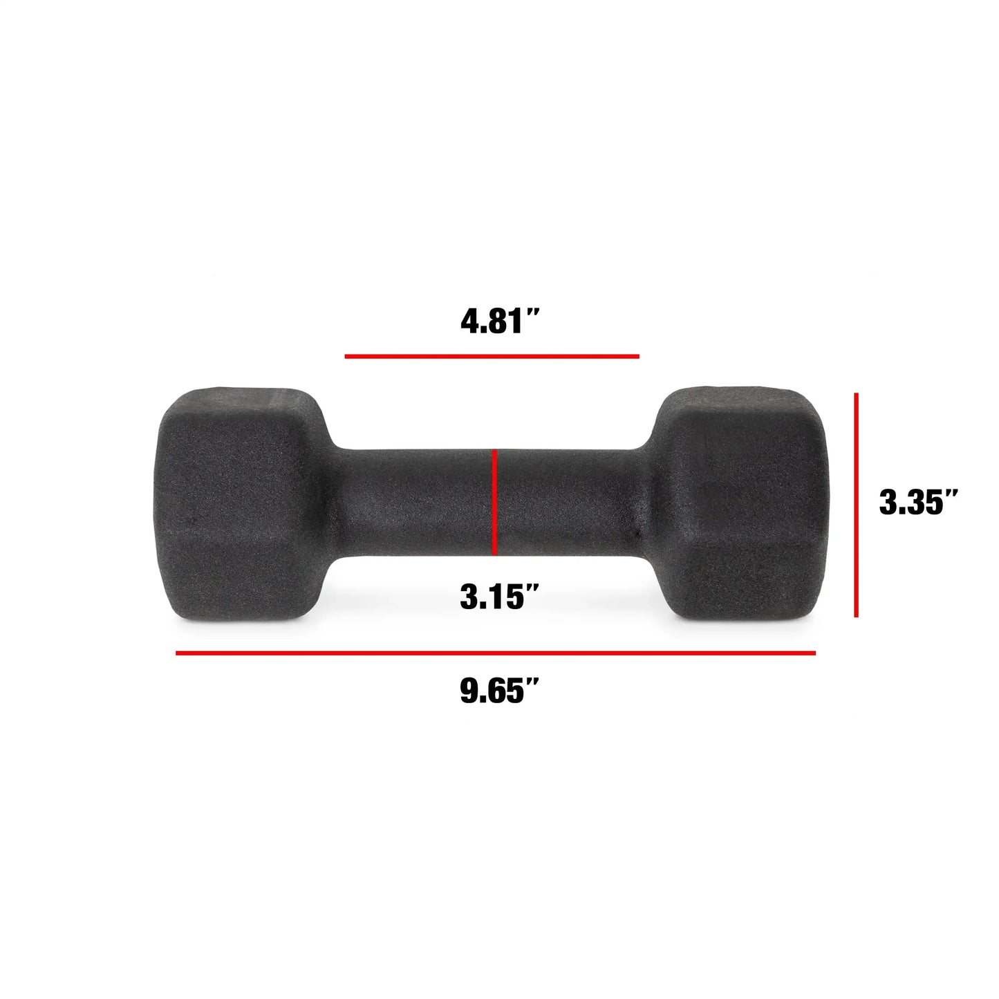 10lb Pair Neoprene Dumbbells, Non-Slip Quiet Hand Weights/for Home Gym Black Coated Fitness Equipment