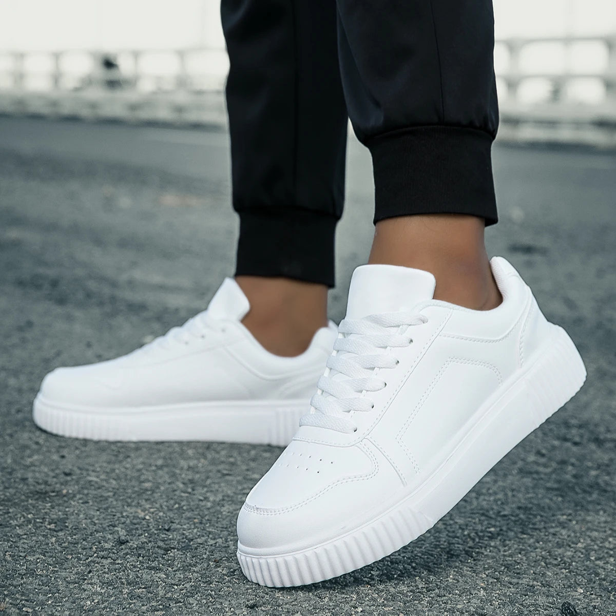 YRZL Women's Sneakers Autumn White Shoes Lightweight Thick Sole/Non Slip Shoes Casual Sports Shoes for women