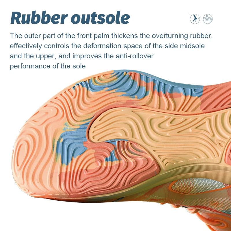 Men's Basketball Shoes Mid Basketball Sneakers/Non-Slip Outdoor Cushioning Workout Shoes