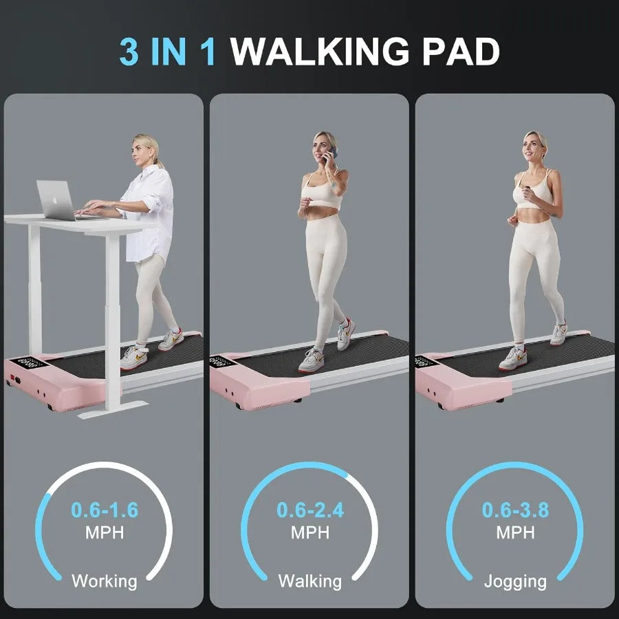 Walking Pad Treadmills for Home Office Under Desk Walk Mat with APP/and Remote Control 3 in 1 Portable Exercise Equipment