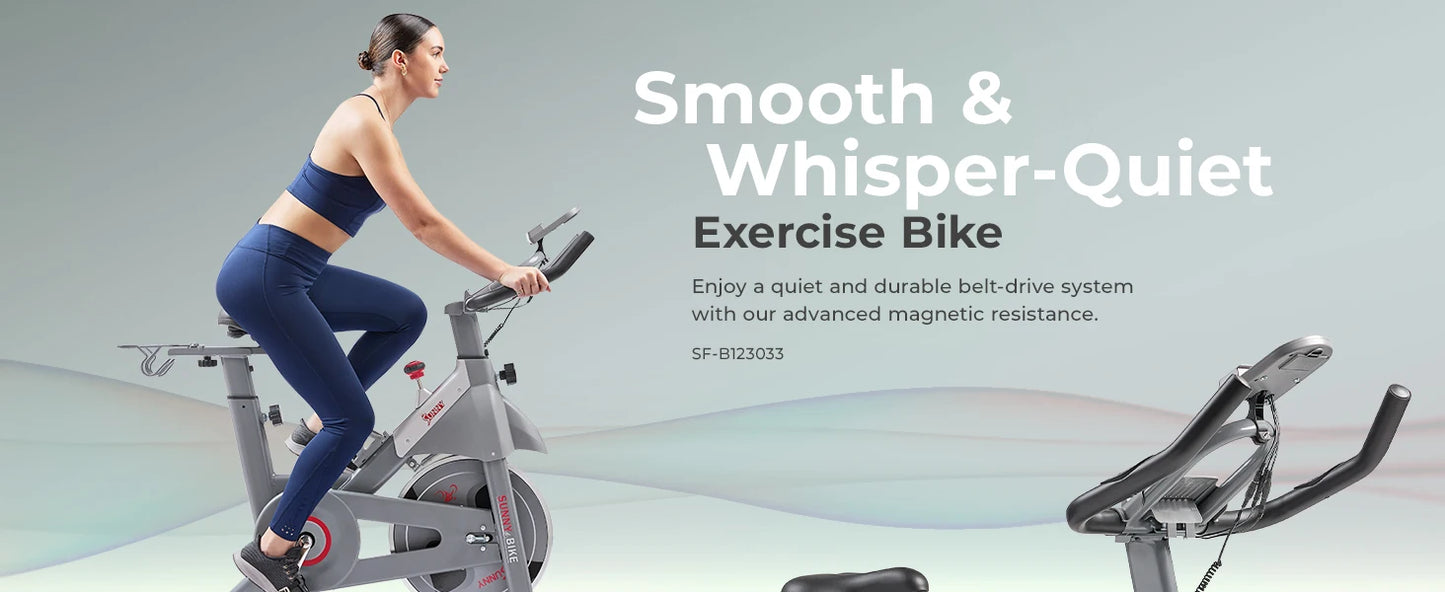 Indoor Cycling Resistance Exercise Bike/Optional Dumbbell Holder & Connected Fitness