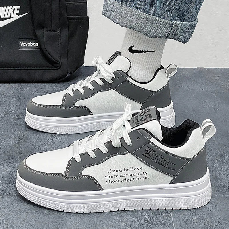 Casual Shoes Fashion Leather Women Non-slip Wear-resistant Sneakers/Women Comfortable Flat Slip-on Spring Autumn