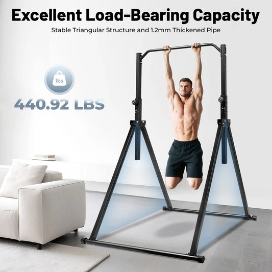 Power Tower Pull Up Bar Dip Station Assistive Trainer for Home Gym/Strength Training Workout Equipment 440lb