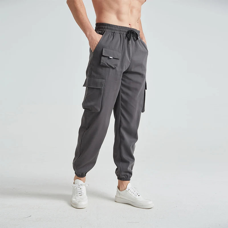 Men s Outdoor Hiking Cargo Pants Lightweight Quick Dry/Breathable Trousers with Adjustable Waistband and Pockets