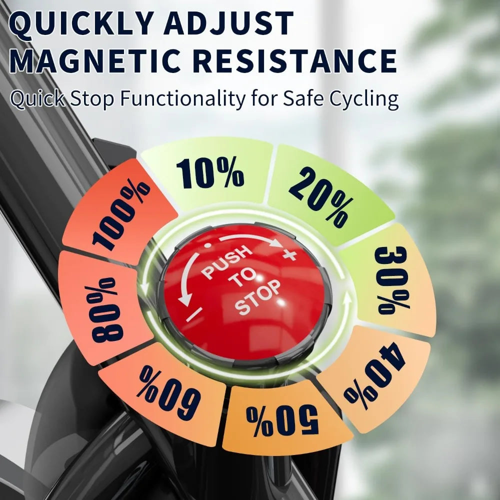 Home Fitness Stationary Bike: Premium Adjustable Exercise Bike/with Smartphone Holder for Efficient Workouts