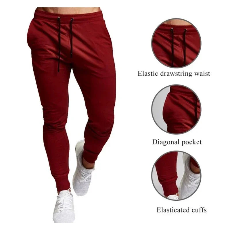 Casual Pants Men's Jogger Sweatpants Large Size Elastic Waist Sports/Casual Trousers Loose Fitness Clothes Spring Thin Pants