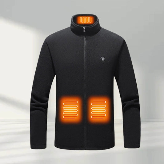 Men's Winter Warm Fleece Jacket Solid Smart Heat Coat Outdoor Coat/Thermal Usb Electric Battery Long Sleeves Heating Jackets