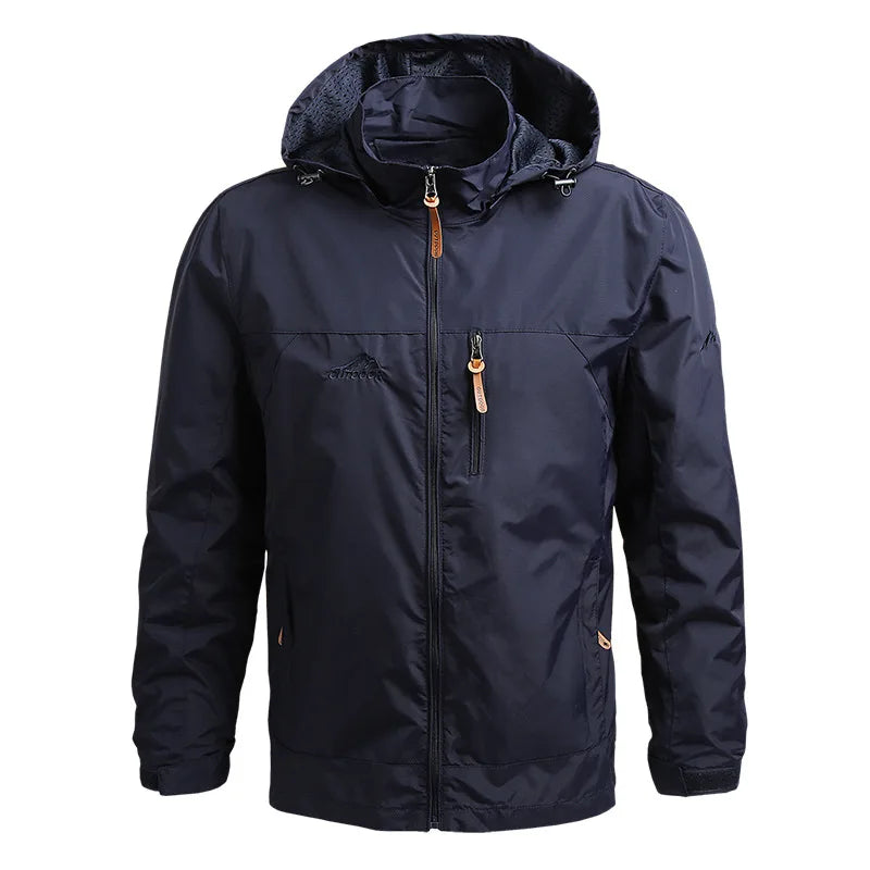 Windbreaker Men Tactical Jacket Waterproof Outdoor Hooded Coat/Sports Military Size S-5XL Field Climbing Thin Outwear