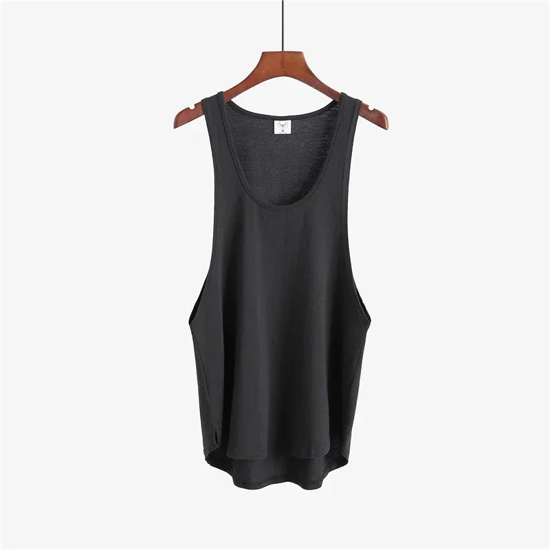 Fitness clothing blank sleeveless shirt men's gym stringer tank top bodybuilding/tank top men sportwear undershirt