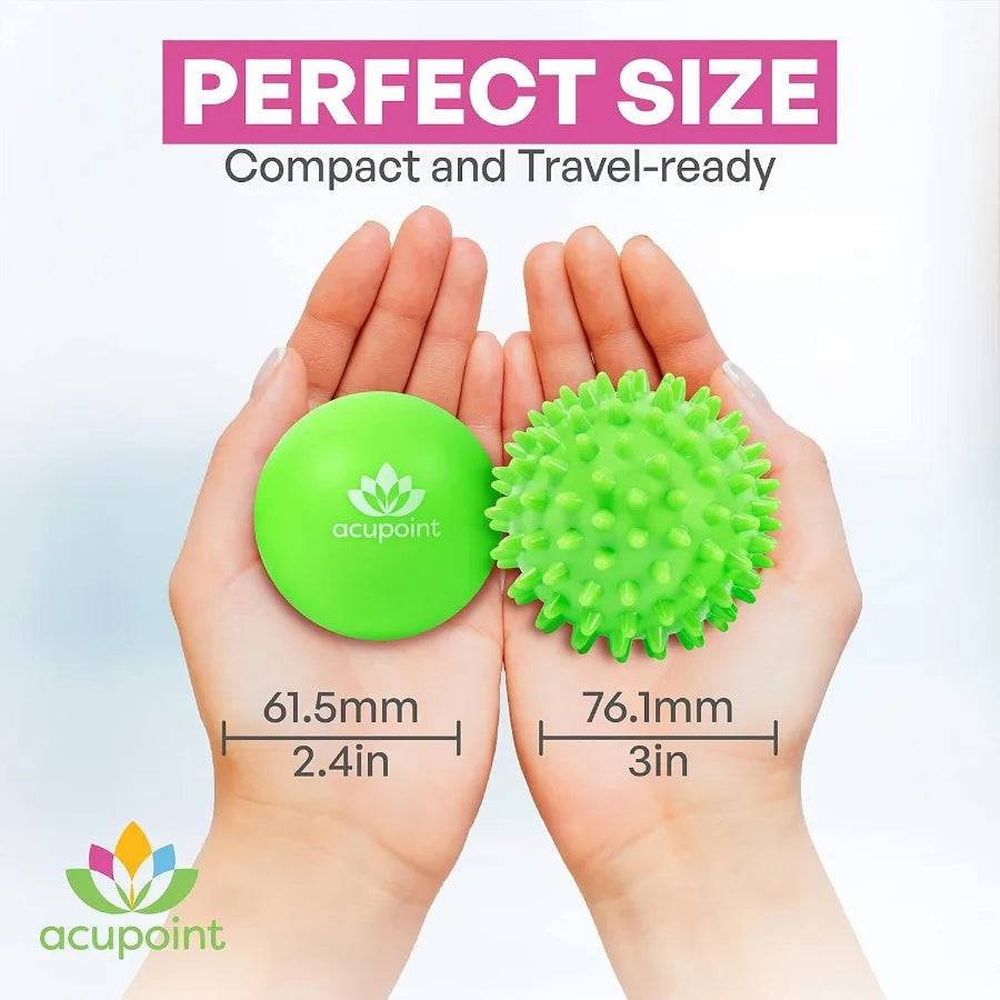 Physical Massage Therapy Ball Set Designed for Yoga Practice/Deep Tissue Massage Trigger Point Relief Myofascial Releax