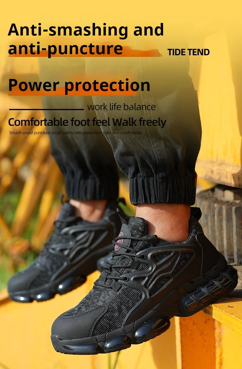 Protective Safety Shoes Men Anti-smash Anti-puncture Steel Toe Work Shoes/Breathable Security Industrial Shoes Men Safety