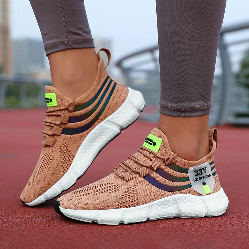 Women Casual Sports Shoes Breathable Lightweight Sneakers Anti-slip/Flats Outdoor Running Walking Shoes Female Vulcanized Shoes