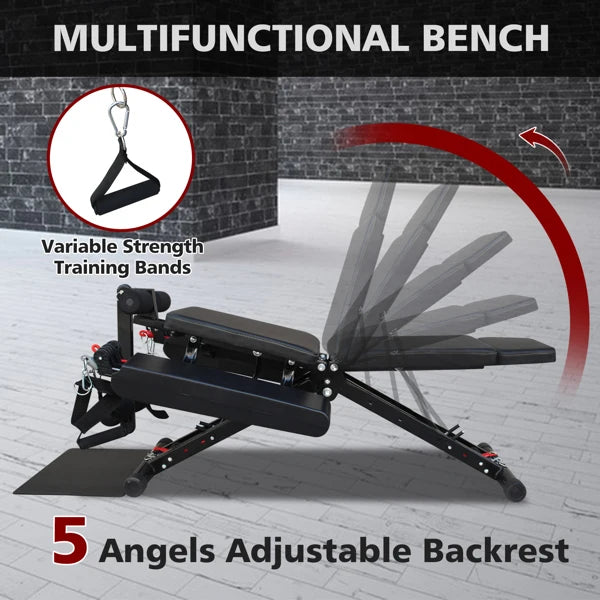 Multifunctional fitness chair adjustable full body strength training/ bench quick folding weight bench