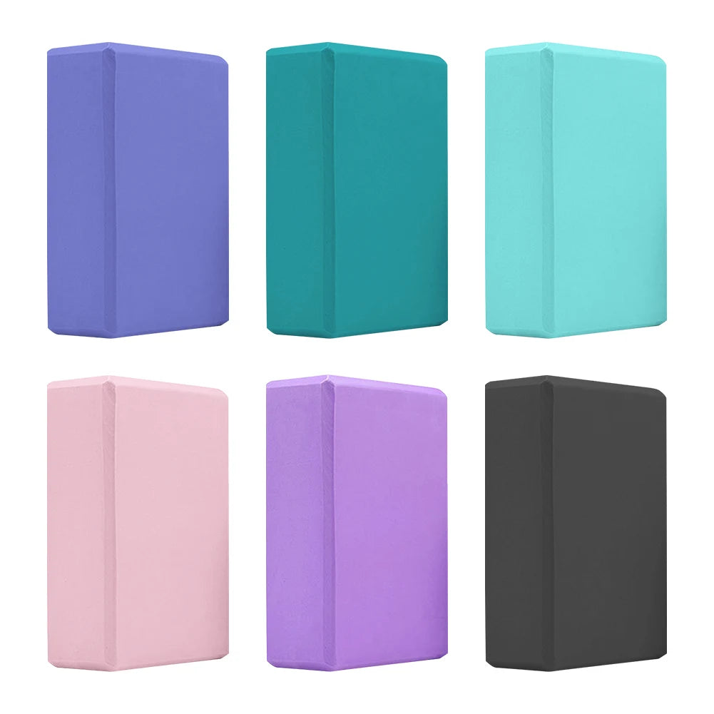 EVA Yoga Block Solid Color Gym Training Blocks Moisture-Proof/High Density Yoga Blocks Body Shaping Yoga Blocks for Meditation