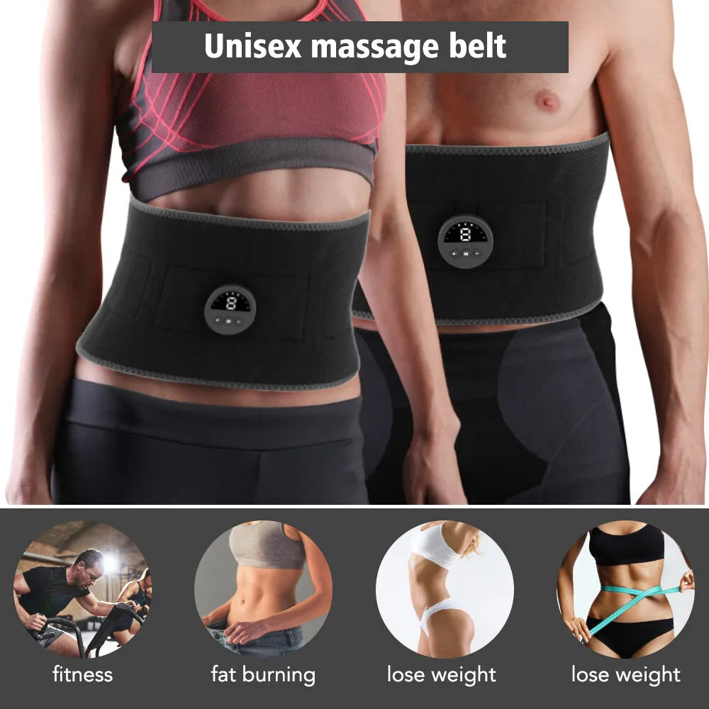 Belly massager EMS Abdominal Belt Electric Portable Fitness/Massager Waist Trainer Body Slimming Shaping