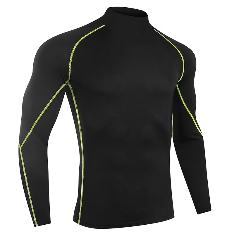 Men Running T shirt Quick Dry Bodybuilding Sport Shirt Long Sleeve/Compression Top Fitness Tight Rash Guard Gym T-Shirt Men