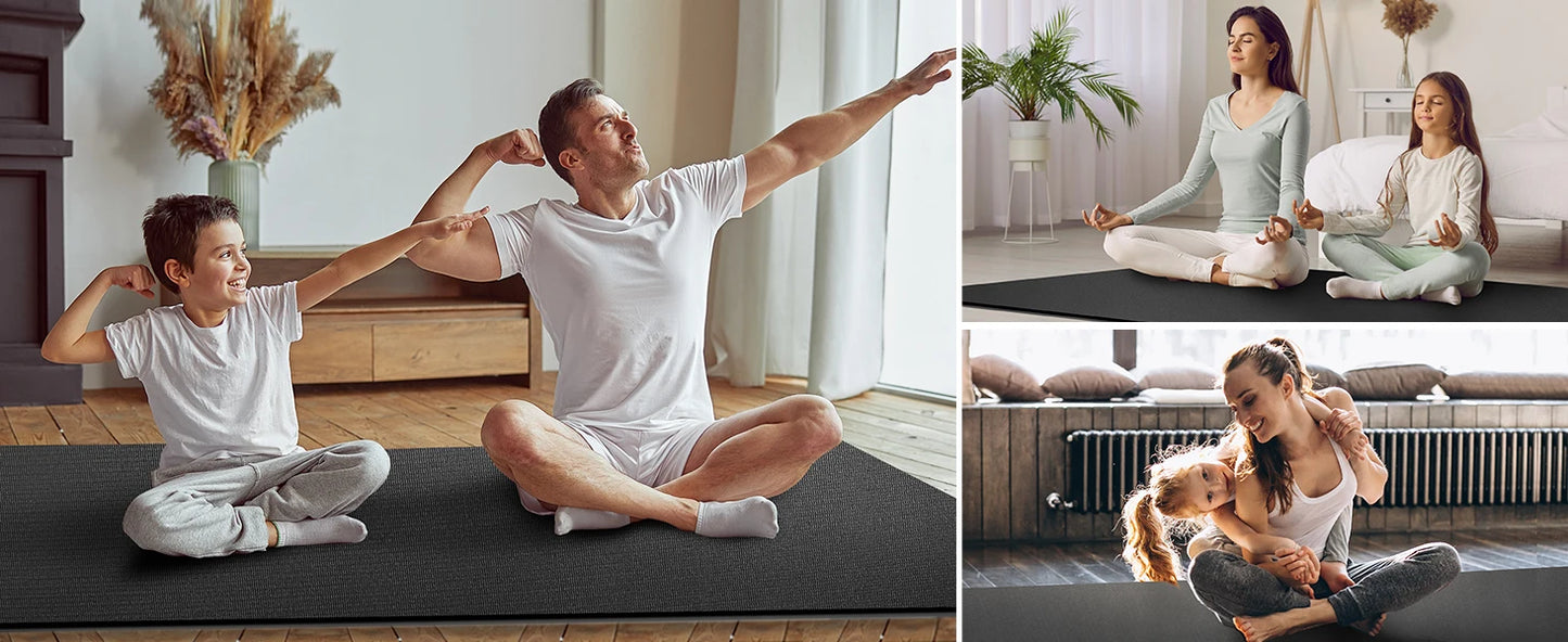 Yoga Mat for Women and Men/Extra Long and Wide Exercise Mat(72"x48"/84"x30"), Non Slip Workout Mat for Yoga