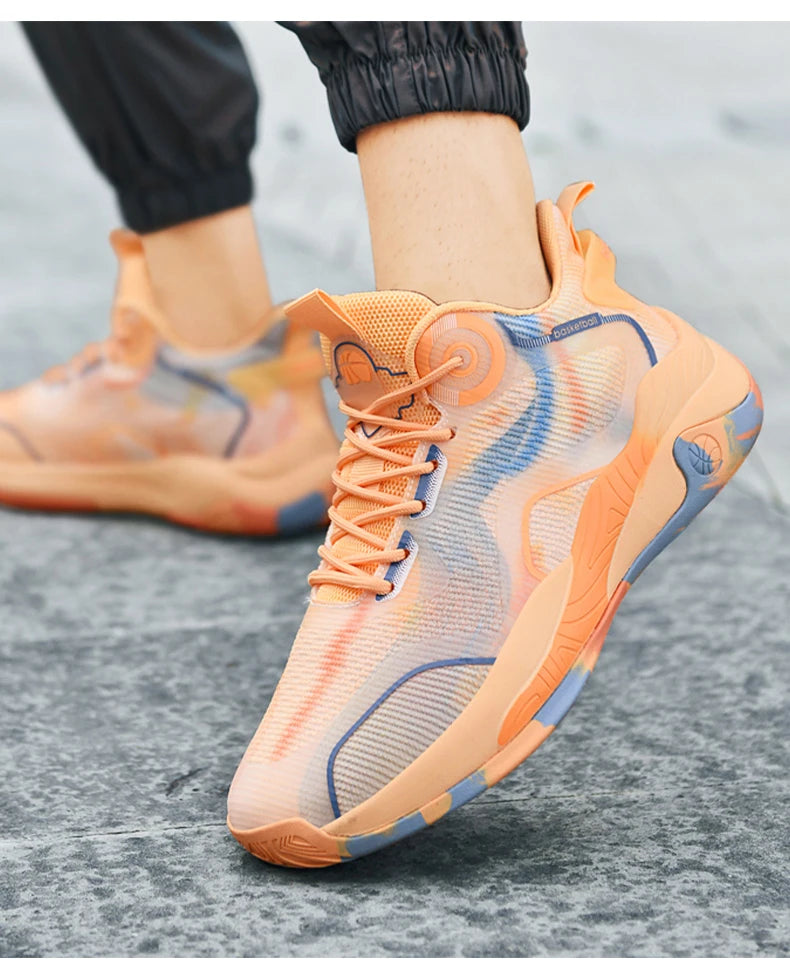 Men's Basketball Shoes Mid Basketball Sneakers/Non-Slip Outdoor Cushioning Workout Shoes
