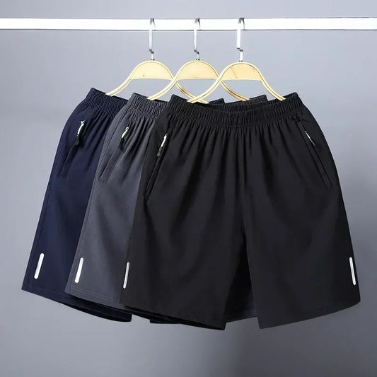 Ice Silk Beach Shorts Men Gym Casual Shorts Quick Dry Running Sports/Short Pants Breathable Fitness Jogging Shorts