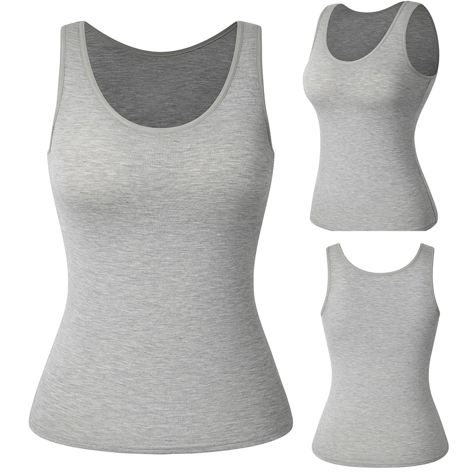 Fitness Workout Running Shirts Compression Shapewear/Tank Top for Women with Built in Bra Women's Padded Sports Bra