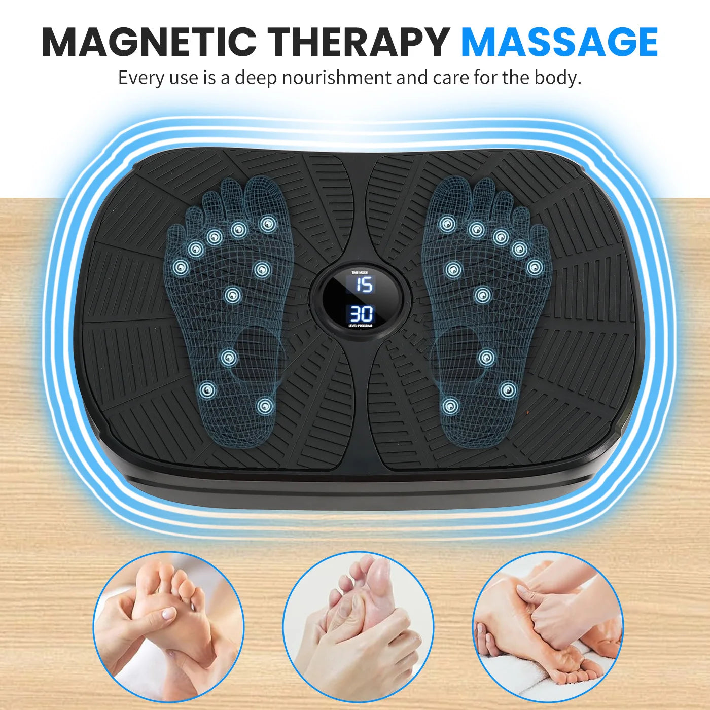 Vibration Plate Exercise Machine Whole Body Workout Power Vibration Shake Platform/Fitness Lazy Slimming Resistance Bands